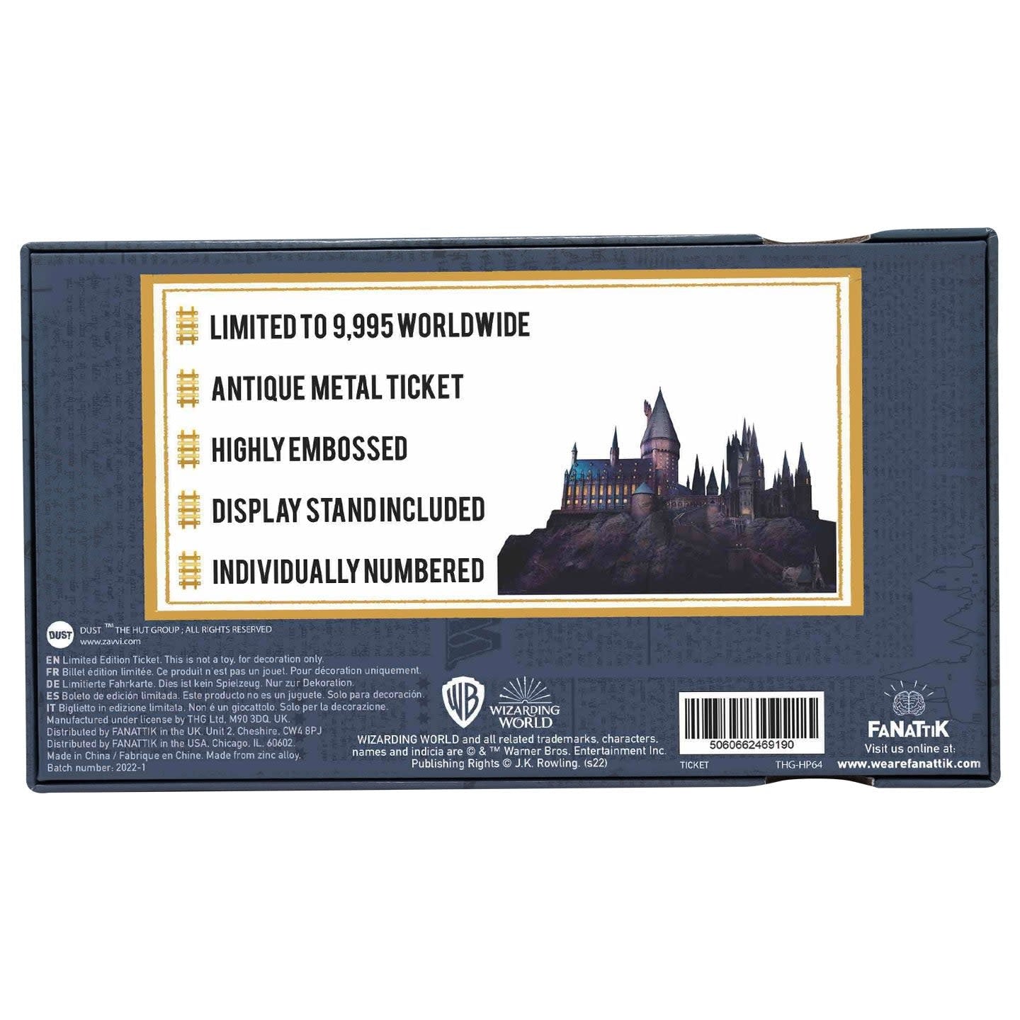 Harry Potter Limited Edition Replica Hogwarts Express Train Ticket - Fans Geek Store