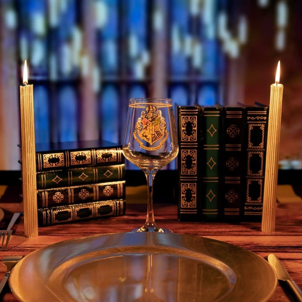 HARRY POTTER - Stemmed glass - "Hogwarts Crest" - Fans Geek Store