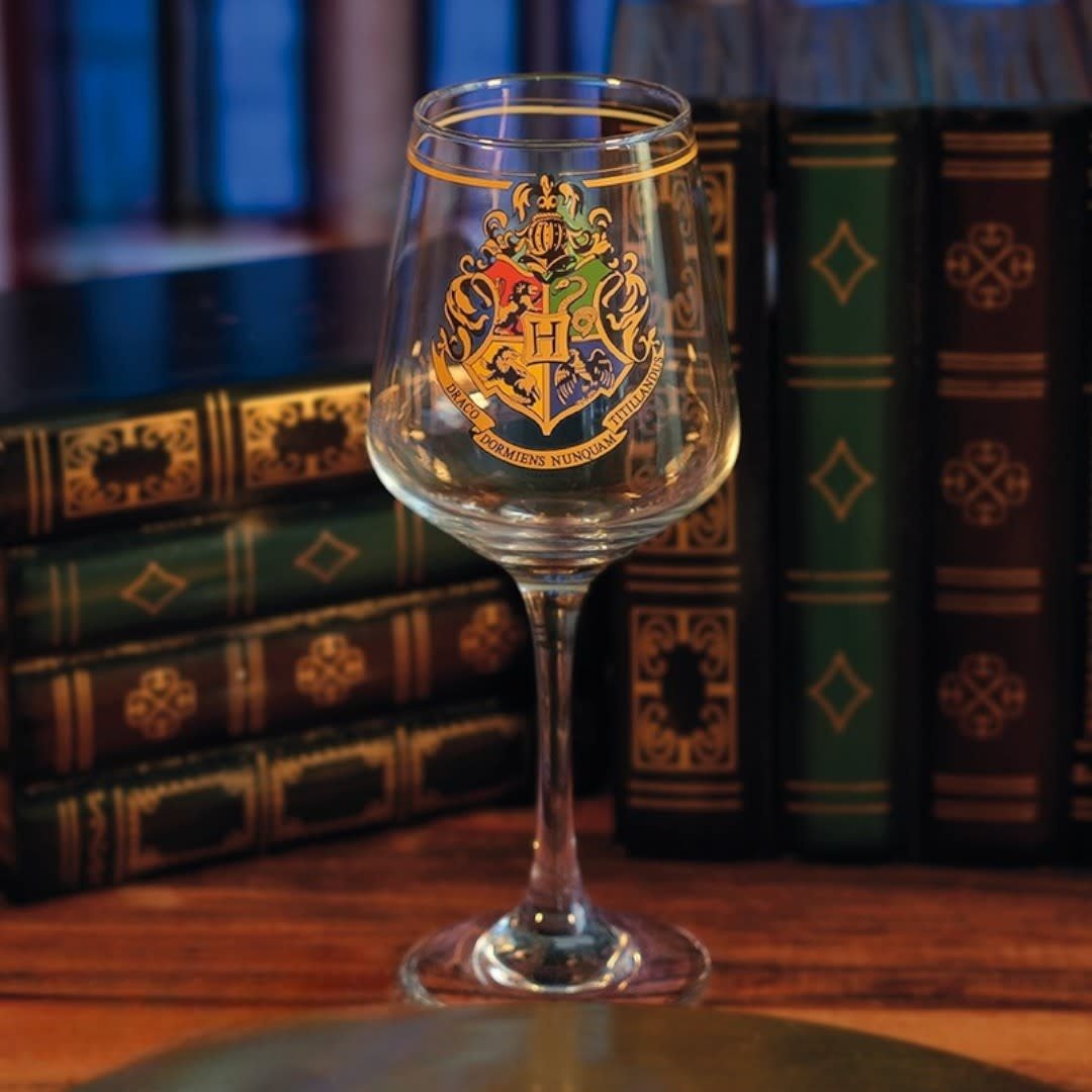 HARRY POTTER - Stemmed glass - "Hogwarts Crest" - Fans Geek Store