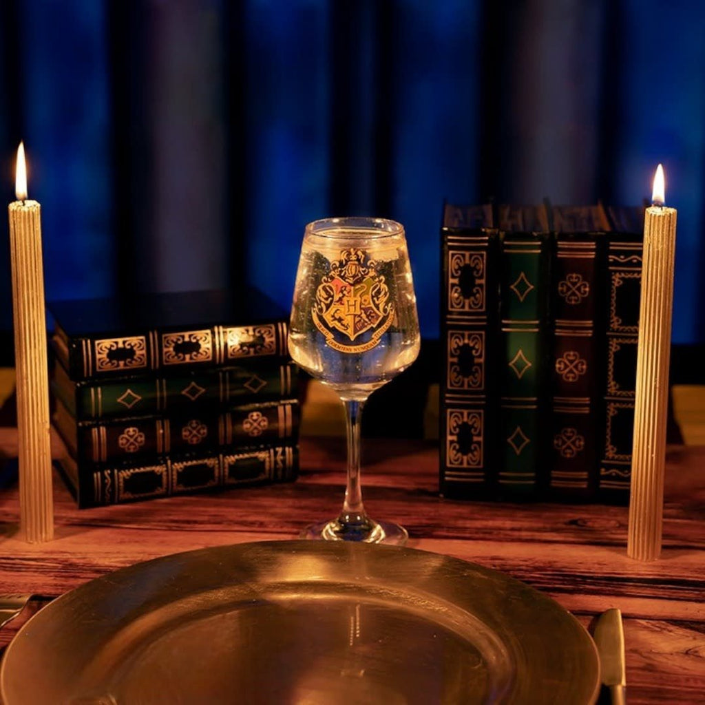 HARRY POTTER - Stemmed glass - "Hogwarts Crest" - Fans Geek Store