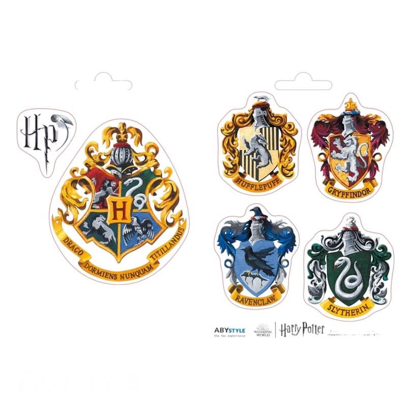 HARRY POTTER - Stickers - 16x11cm/ 2 sheets - Hogwarts Houses - Fans Geek Store