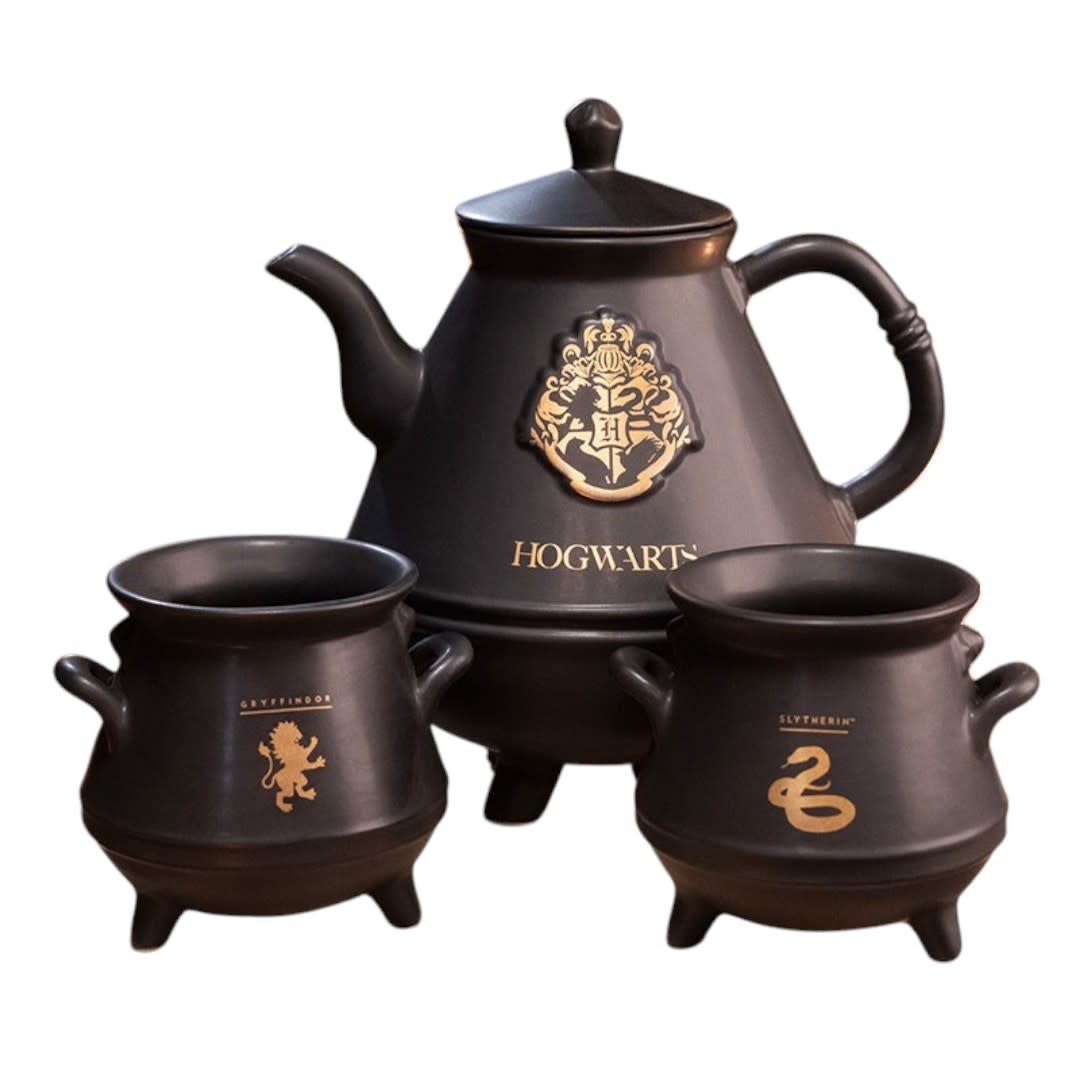 HARRY POTTER - Teapot - with Hogwarts cauldrons set - Fans Geek Store