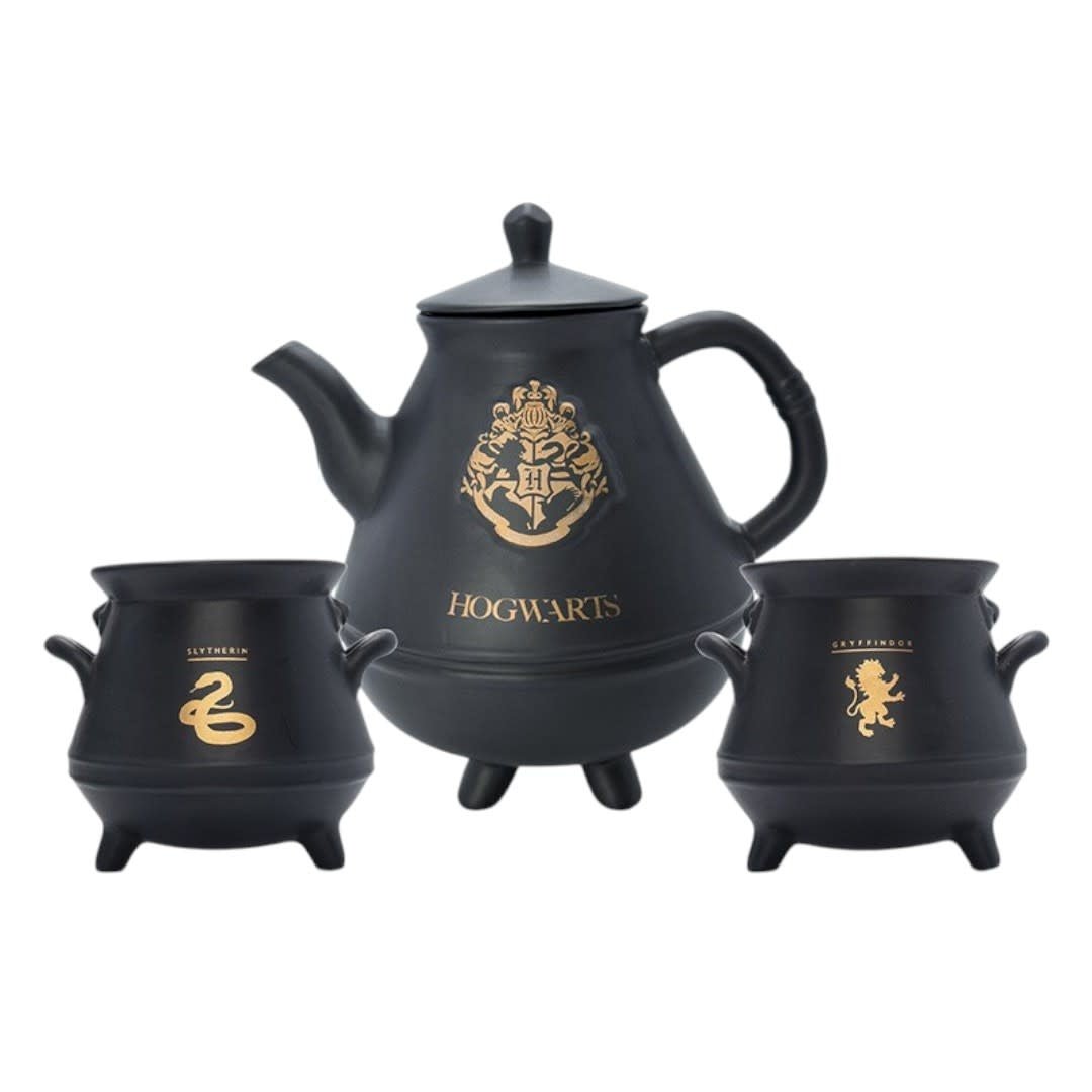 HARRY POTTER - Teapot - with Hogwarts cauldrons set - Fans Geek Store