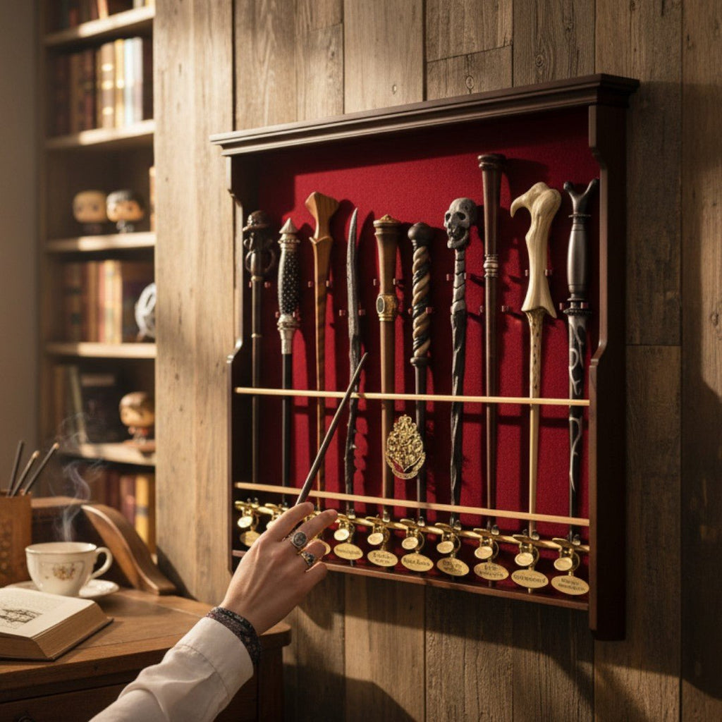 Harry Potter Toverstokken Display voor 10 Karakters – Officieel Gelicentieerd - Fans Geek Storeproduct_typeThe Noble Collection
