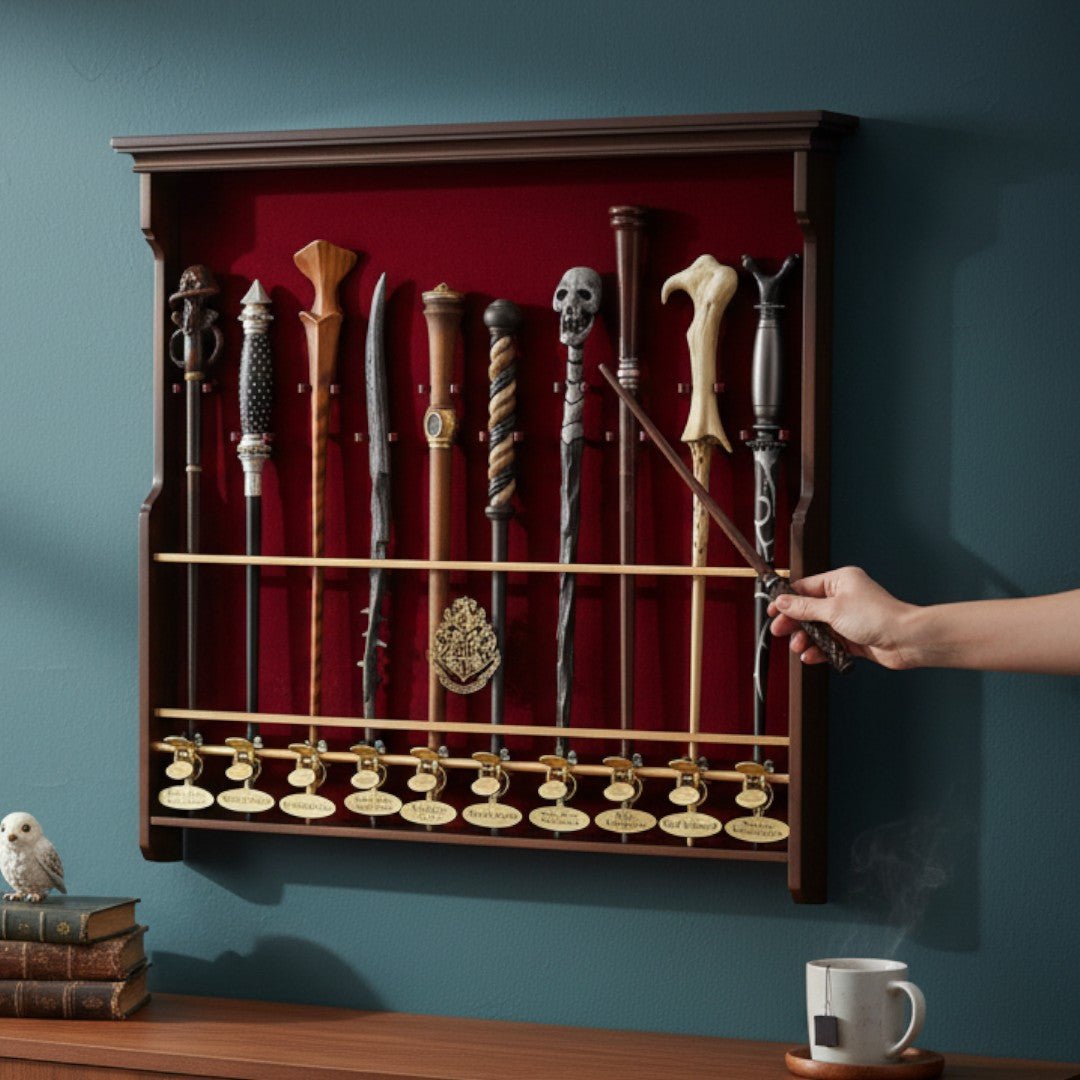 Harry Potter Toverstokken Display voor 10 Karakters – Officieel Gelicentieerd - Fans Geek Storeproduct_typeThe Noble Collection