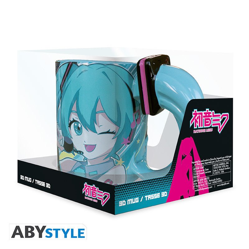 Hatsune Miku 3D Mok - Staartjes Handvat Dolomiet 460ml - Fans Geek Storeproduct_typeABYstyle