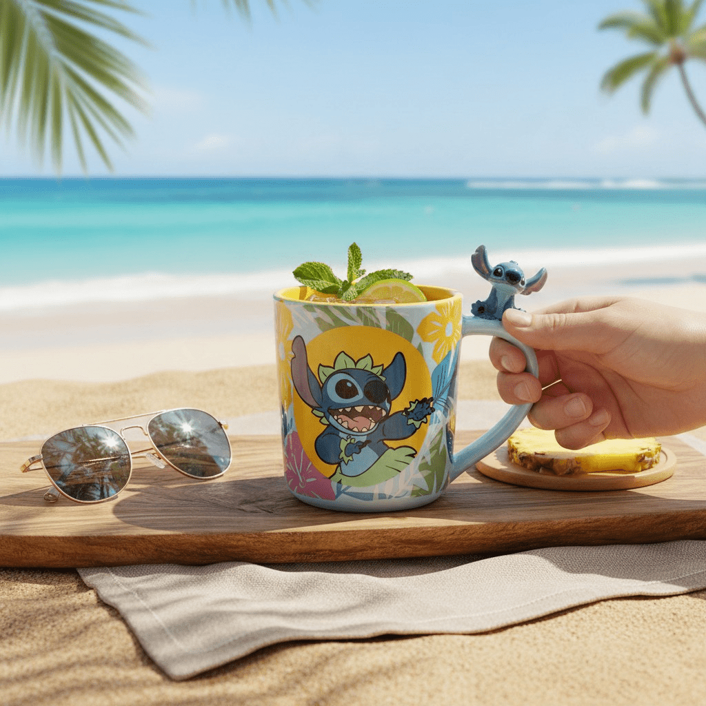 Hawaiian Stitch mok met 3D-handvat - Fans Geek Storeproduct_type#Disney