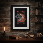 House of the Dragon Red Dragon ingelijste poster - Fans Geek Storeproduct_type#ABYstyle