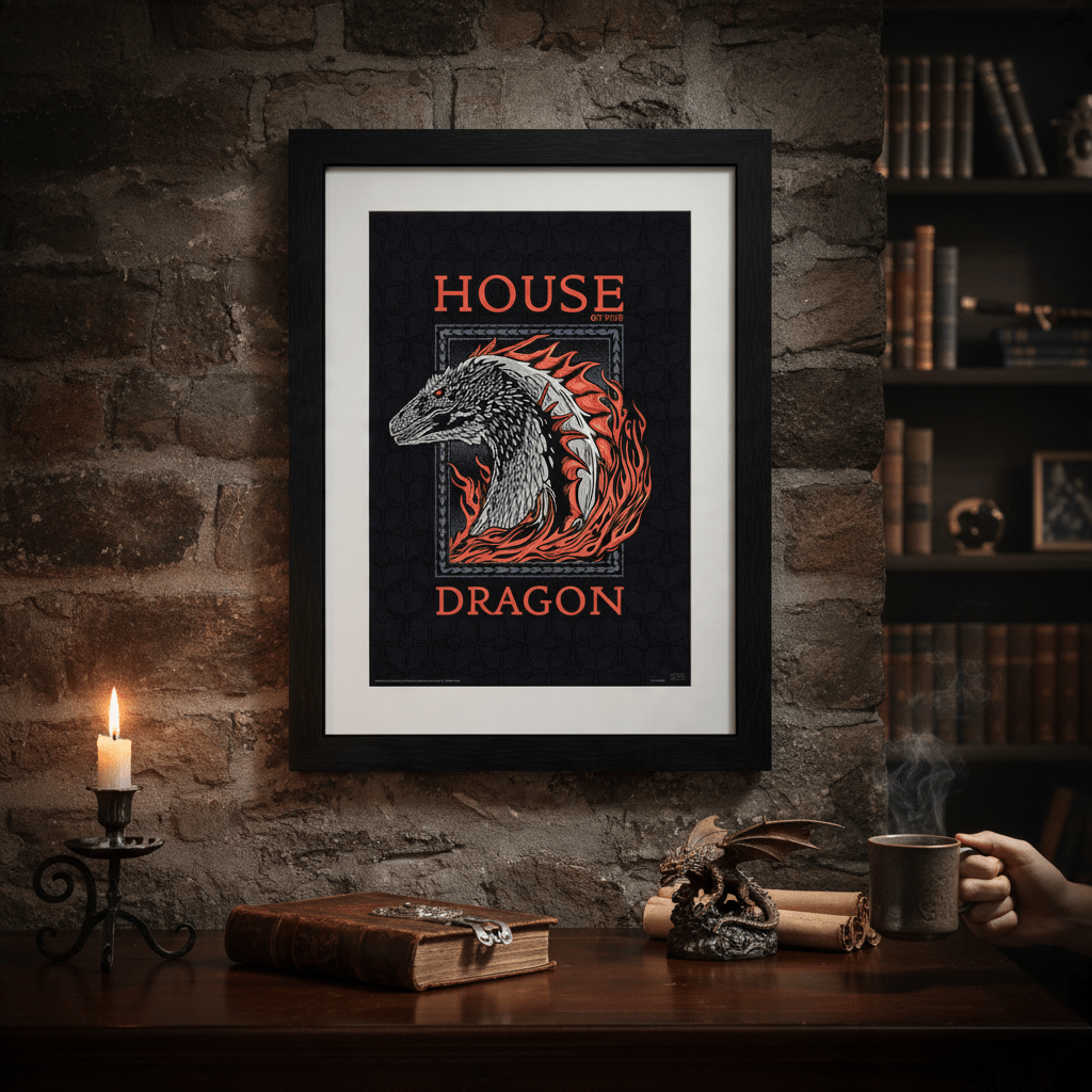 House of the Dragon Red Dragon ingelijste poster - Fans Geek Storeproduct_type#ABYstyle