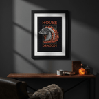 House of the Dragon Red Dragon ingelijste poster - Fans Geek Storeproduct_type#ABYstyle