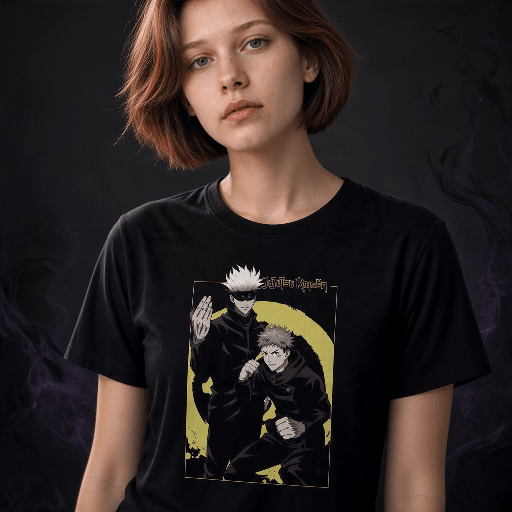 Itadori & Gojo uniseks T-shirt – Jujutsu Kaisen zwart - Fans Geek Storeproduct_type#ABYstyle