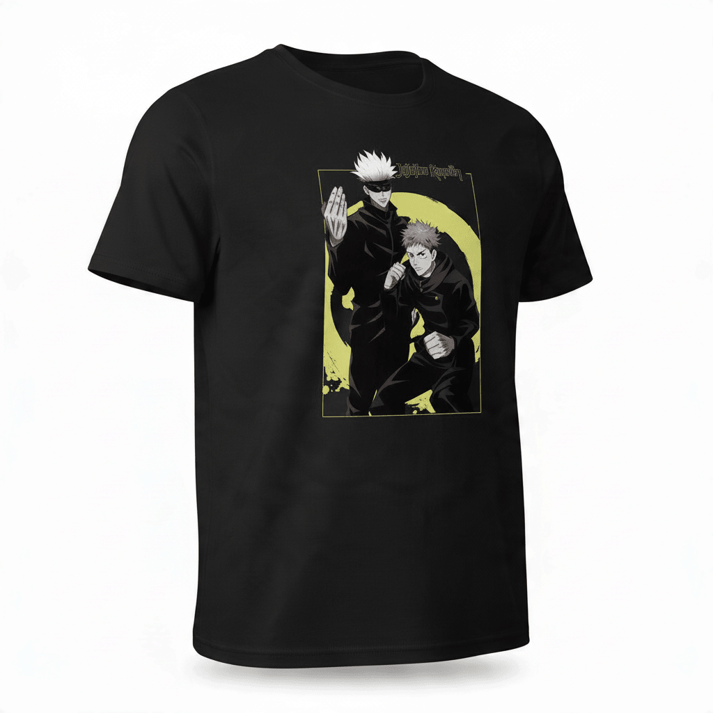 Itadori & Gojo uniseks T-shirt – Jujutsu Kaisen zwart - Fans Geek Storeproduct_type#ABYstyle