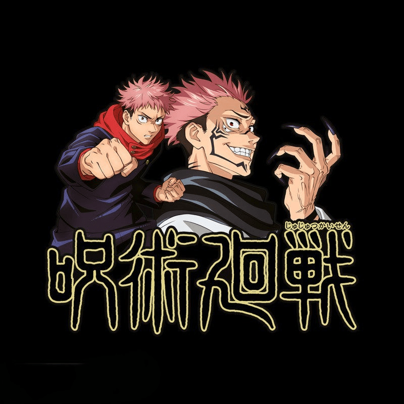 Itadori & Sukuna uniseks T-shirt – Jujutsu Kaisen zwart - Fans Geek Storeproduct_type#ABYstyle