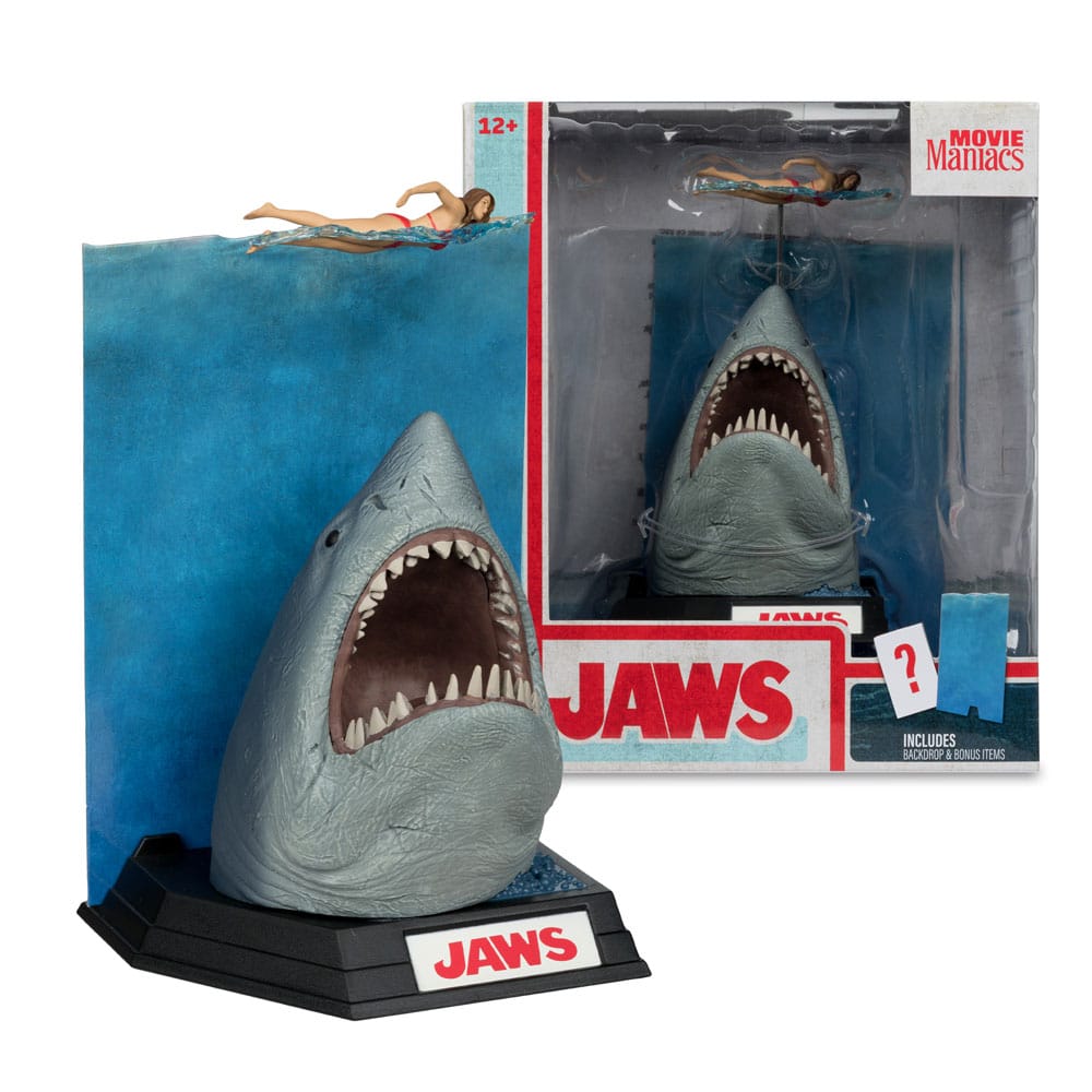 Jaws Movie Maniacs PVC Statue Jaws (50 aniversario) 16 cm - Fans Geek Storeproduct_typeheo