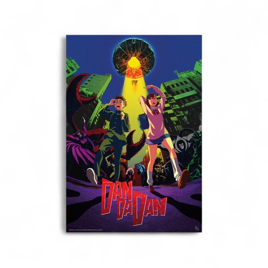 DAN DA DAN - Framed print "Cow abduction" (30x40) - Fans Geek Store