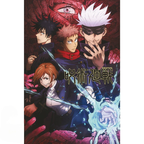 Jujutsu Kaisen poster met Gojo en team – 91,5 × 61 cm - Fans Geek Storeproduct_type#GB Eye