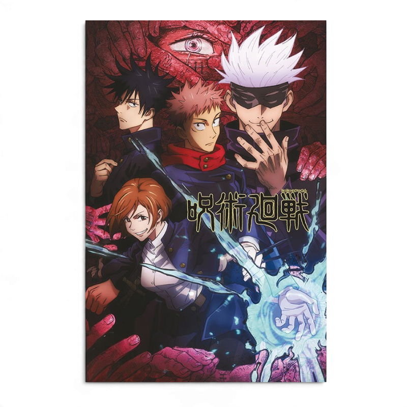 Jujutsu Kaisen poster met Gojo en team – 91,5 × 61 cm - Fans Geek Storeproduct_type#GB Eye