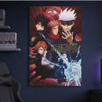 Jujutsu Kaisen poster met Gojo en team – 91,5 × 61 cm - Fans Geek Storeproduct_type#GB Eye