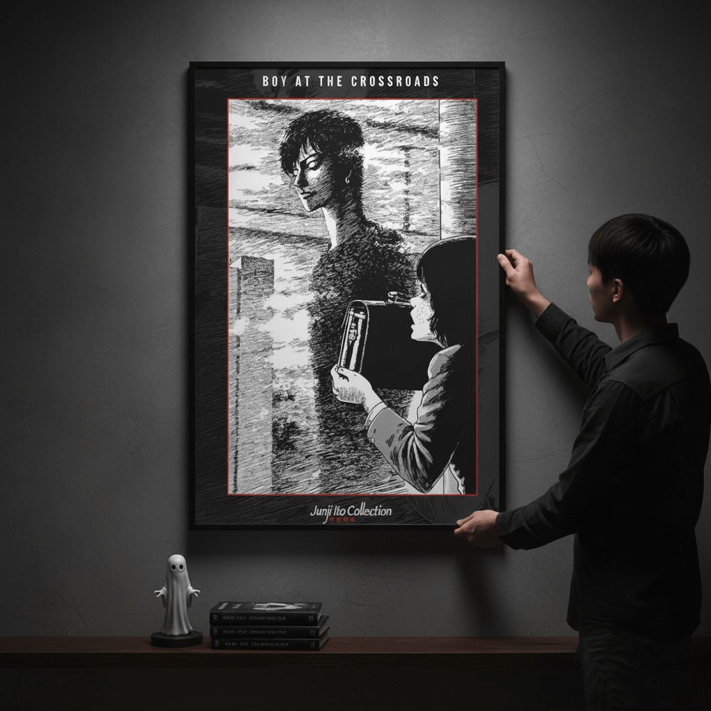 Junji Ito Boy at the Crossroads Chibi Poster (52 x 38 cm) - Fans Geek Storeproduct_typeGB Eye