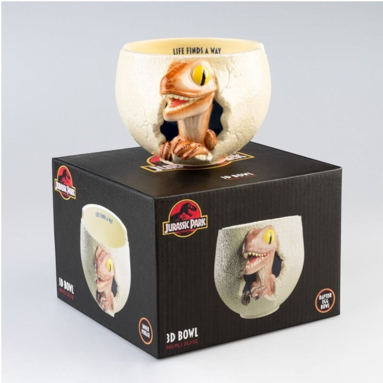Jurassic Park 3D Bowl Raptor Head Stoneware 500ml - Fans Geek Storeproduct_typeheo