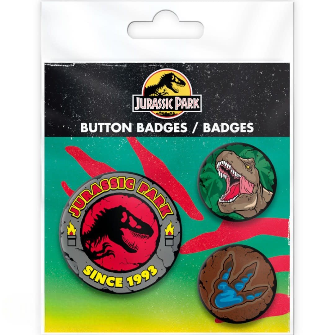 JURASSIC PARK - Badge Pack - Logo T - Rex - Fans Geek Store