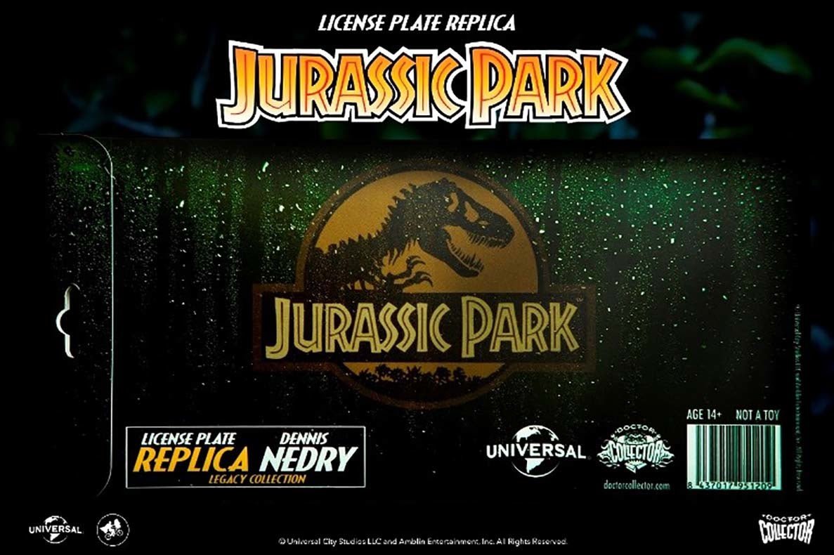 Jurassic Park: Dennis Nedry License Plate Replica - Fans Geek Store
