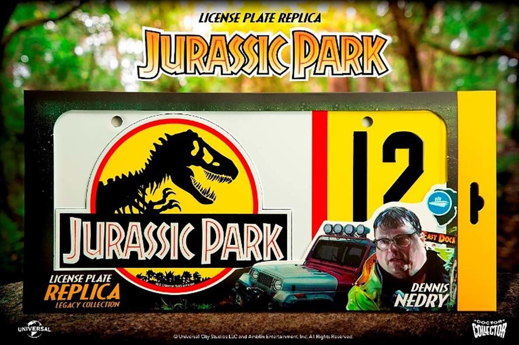 Jurassic Park: Dennis Nedry License Plate Replica - Fans Geek Store