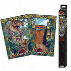 JURASSIC PARK - Set 2 Posters 52x38 - Gates and Biodiversity - Fans Geek Store