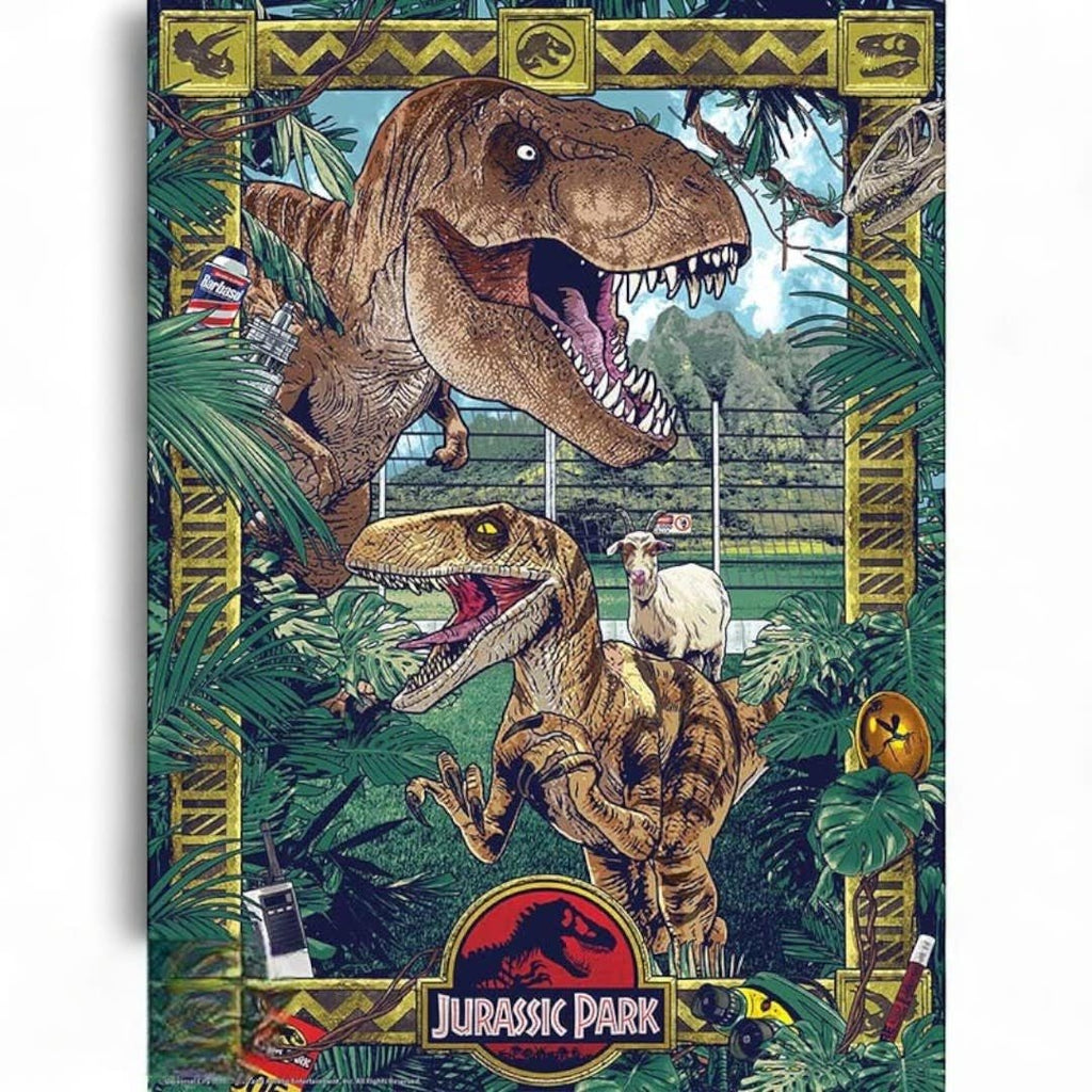 JURASSIC PARK - Set 2 Posters 52x38 - Gates and Biodiversity - Fans Geek Store
