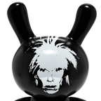 Andy Warhol: Fright Wig Self - Portrait Monochrome Edition 8 inch Dunny - Fans Geek Store