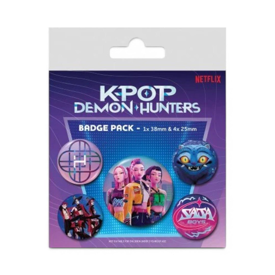 KPop Demon Hunters Pin - Back Buttons 5 - Pack – Officieel Gelicentieerd - Fans Geek Storeproduct_typePyramid International