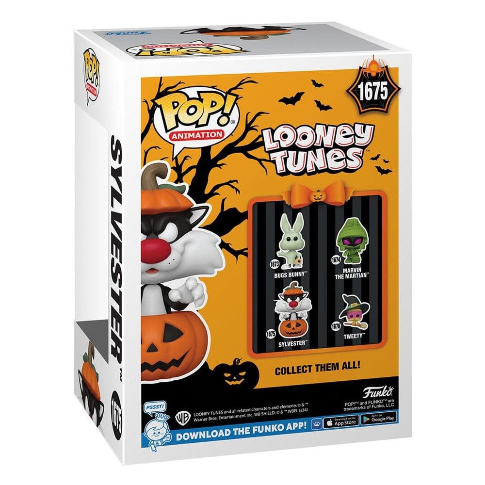 Looney Tunes Pop! Television Vinyl Figure Halloween Sylvester w/Pumpkin 9 cm - Fans Geek Store