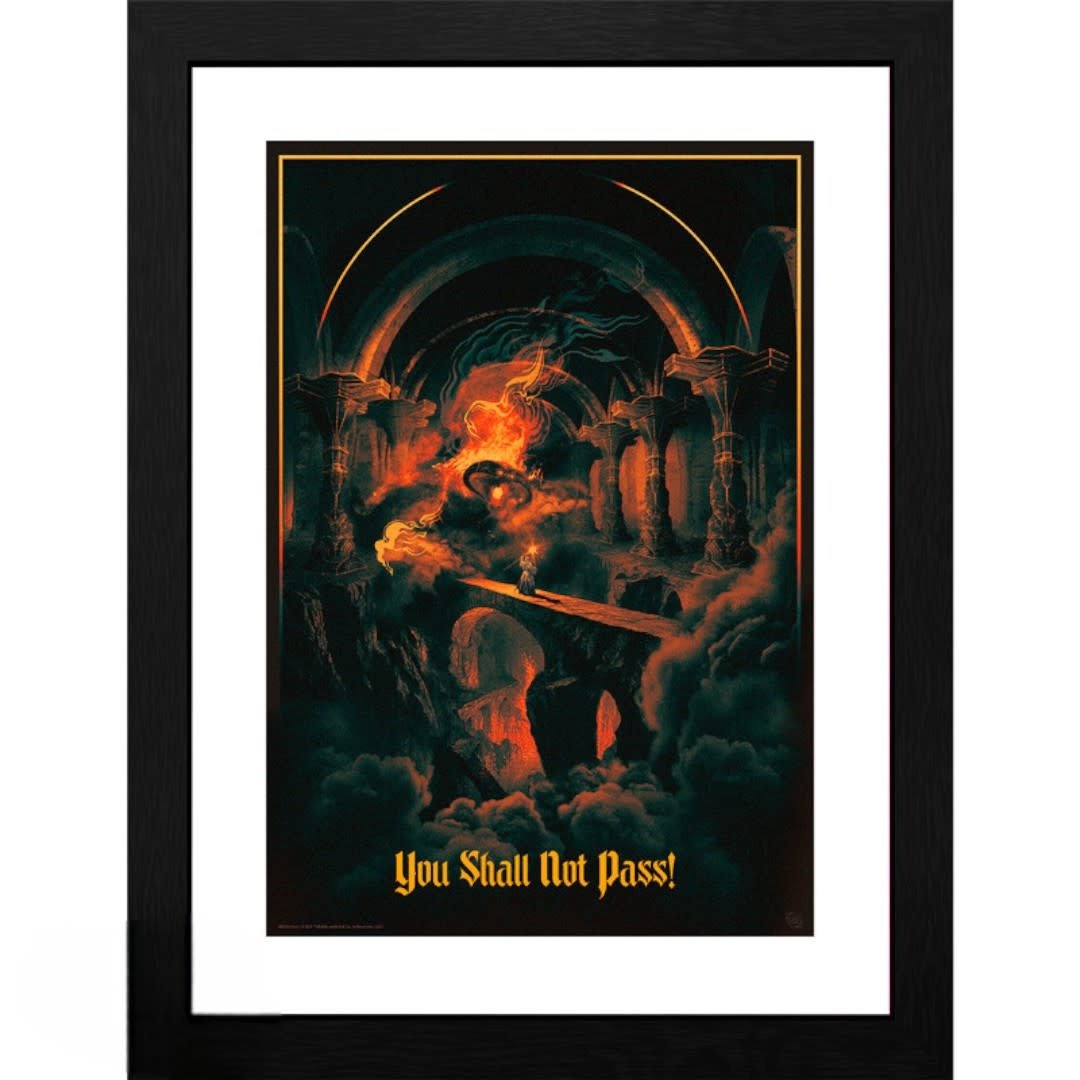 LORD OF THE RINGS - Framed print "You shall not pass" - Fans Geek Store