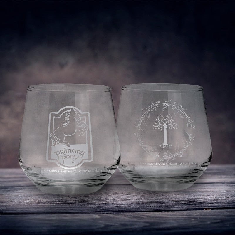 Lord of the Rings Glazenset Prancing Pony & Gondor 30cl (2 stuks) - Fans Geek Storeproduct_typeAbysse Corp