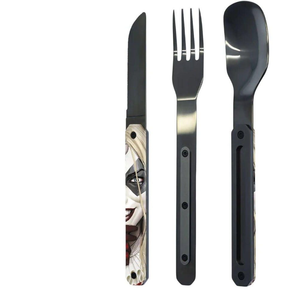 Magnetic cutlery set black mirror Harley Quinn - Fans Geek Store
