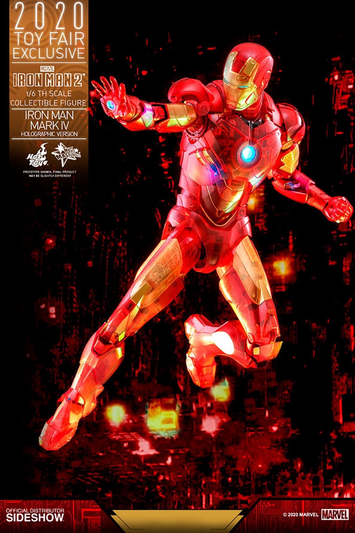 Marvel: Iron Man 2 - Exclusive Iron Man Mark IV Holographic Version 1:6 Scale Figure - Fans Geek Store