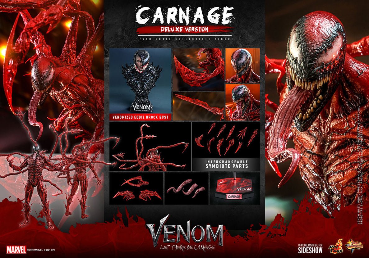 Marvel: Venom Let There Be Carnage - Deluxe Carnage 1:6 Scale Figure - Fans Geek Store
