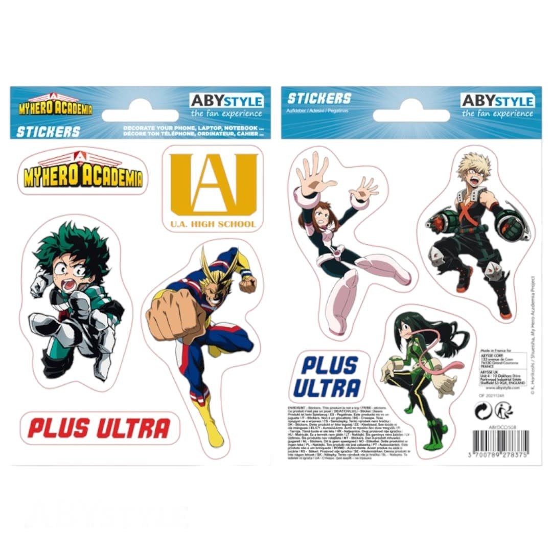 MY HERO ACADEMIA - Stickers - 16x11cm/ 2 sheets - UA High School - Fans Geek Store