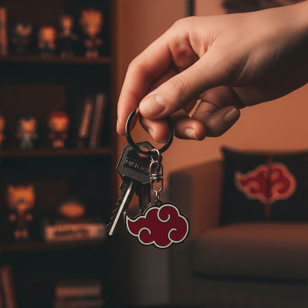 Naruto Shippuden Akatsuki rode wolk metalen sleutelhanger - Fans Geek Storeproduct_type#ABYstyle