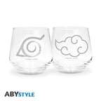 Naruto Shippuden Konoha & Akatsuki set van 2 glazen 300 ml - Fans Geek Storeproduct_type#ABYstyle