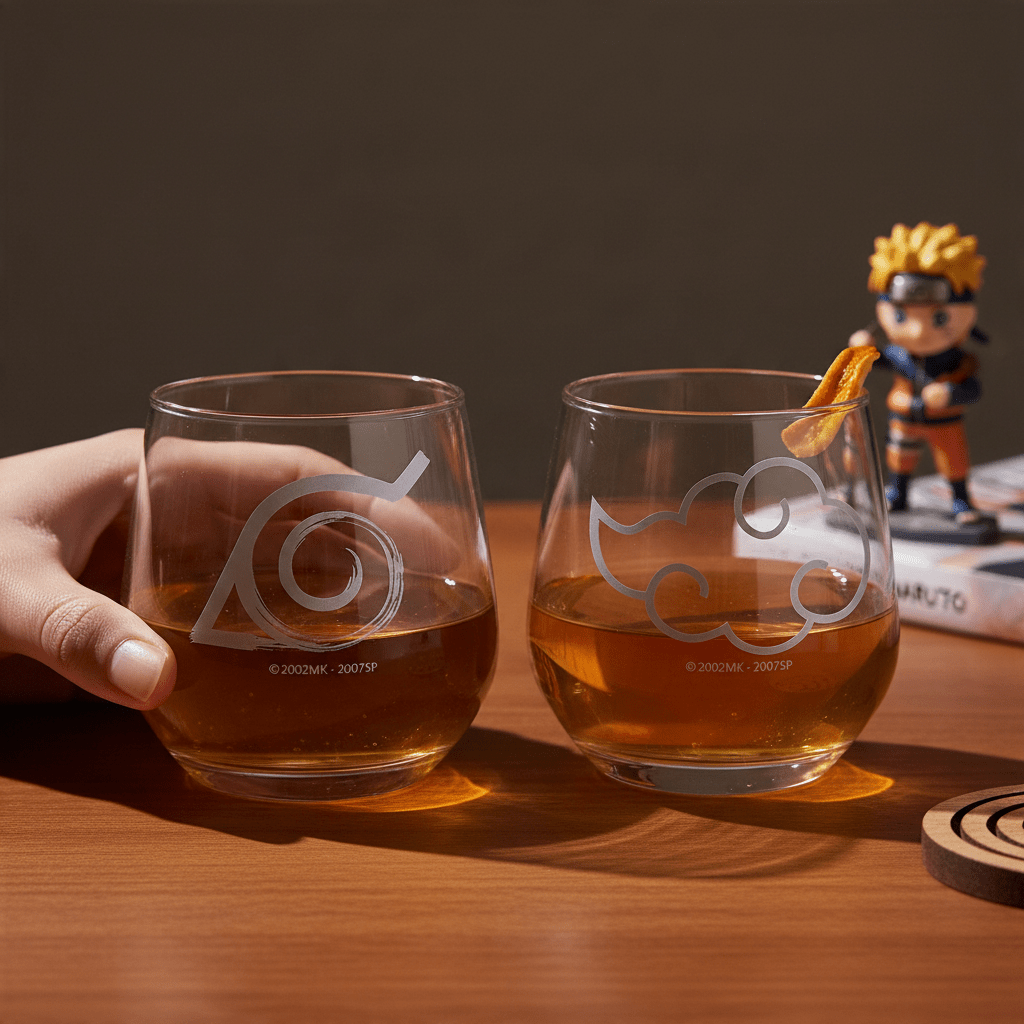 Naruto Shippuden Konoha & Akatsuki set van 2 glazen 300 ml - Fans Geek Storeproduct_type#ABYstyle
