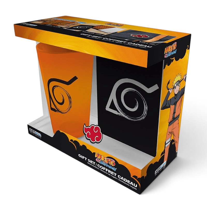 Naruto Shippuden Konoha cadeauset met glas, pin en notitieboekje - Fans Geek Storeproduct_type#ABYstyle