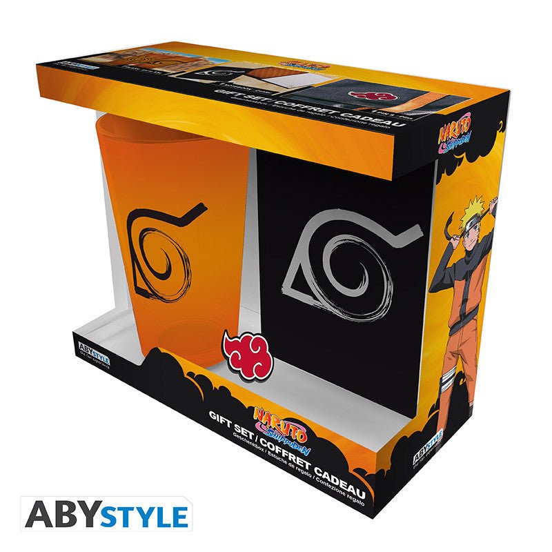 Naruto Shippuden Konoha cadeauset met glas, pin en notitieboekje - Fans Geek Storeproduct_type#ABYstyle