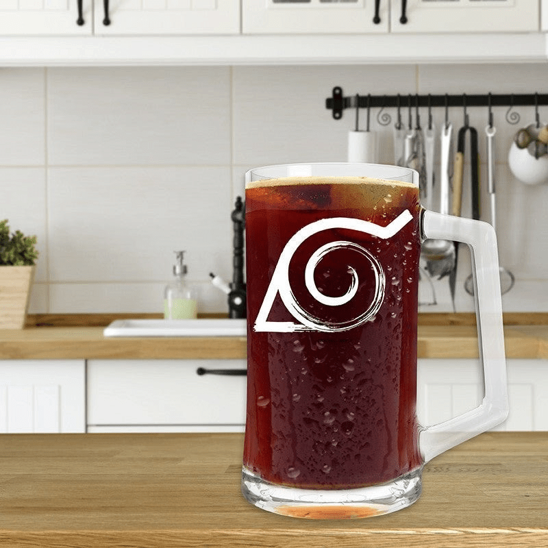 Naruto Shippuden Konoha glazen bierpul 500 ml - Fans Geek Storeproduct_type#Naruto