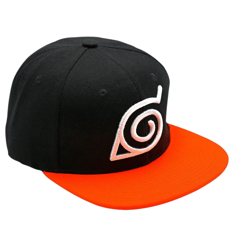 Naruto Shippuden snapbackpet – Konoha zwart-oranje – One size - Fans Geek Storeproduct_type#Naruto Shippuden
