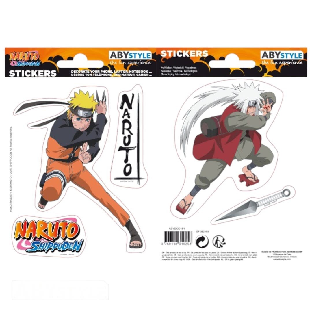 NARUTO SHIPPUDEN - Stickers - 16x11cm/ 2 sheets - Naruto/ Jiraiya - Fans Geek Store