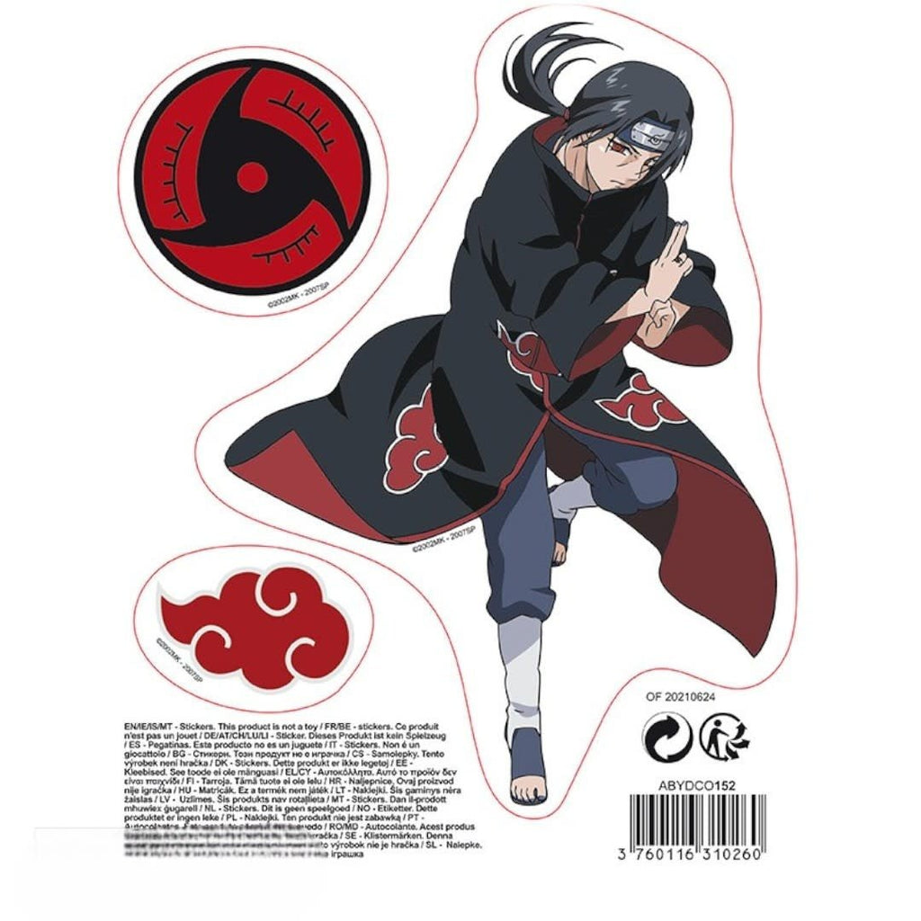 NARUTO SHIPPUDEN - Stickers - 16x11cm/ 2 sheets - Sasuke/ Itachi - Fans Geek Store