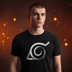 Naruto Shippuden T-shirt – Konoha – Heren zwart - Fans Geek Storeproduct_type#ABYstyle