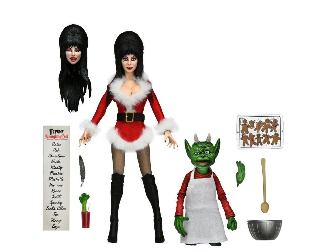 Elvira: Very Scary Xmas Elvira 8 inch Clothed Action Figure - Fans Geek Store