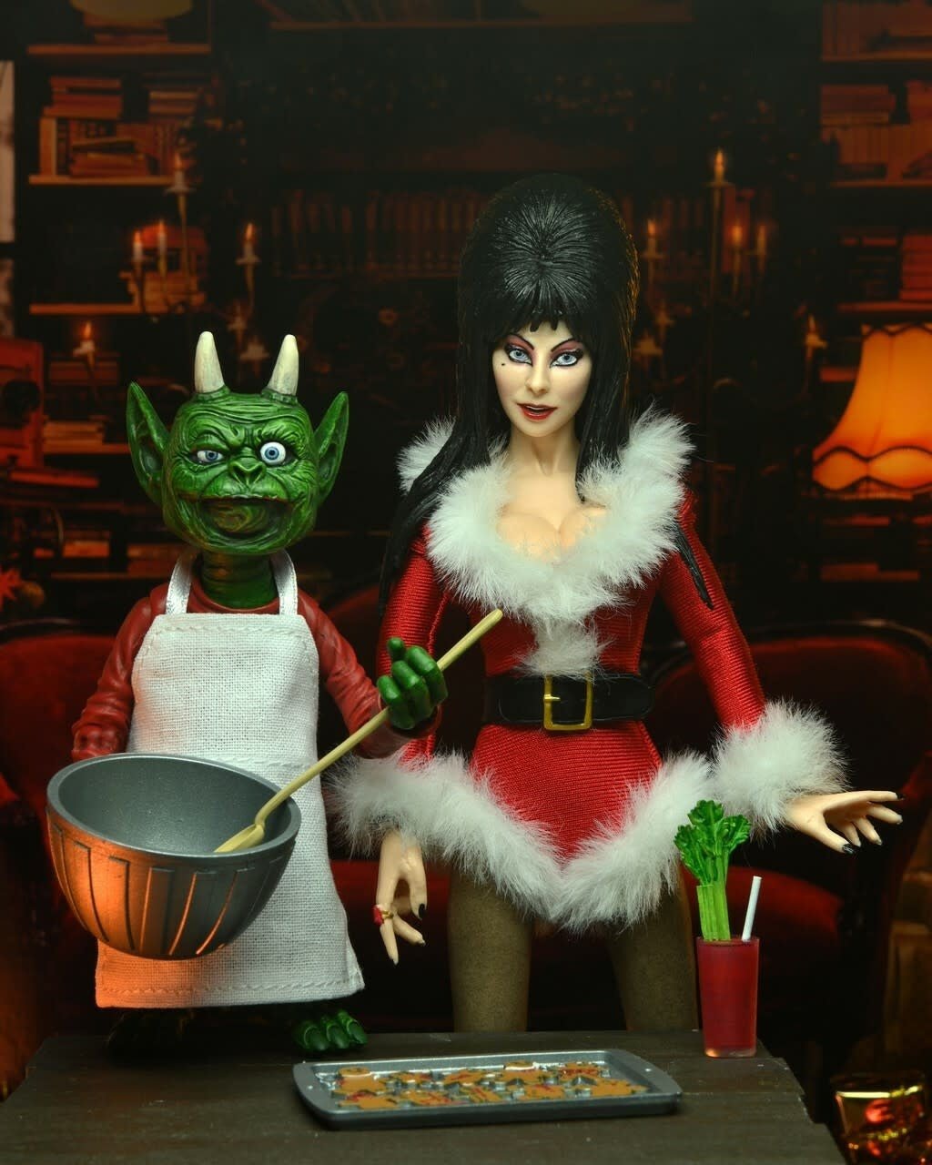 Elvira: Very Scary Xmas Elvira 8 inch Clothed Action Figure - Fans Geek Store